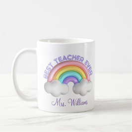 Taza De Café mejor profesor de todos los tiempos, colorido arco