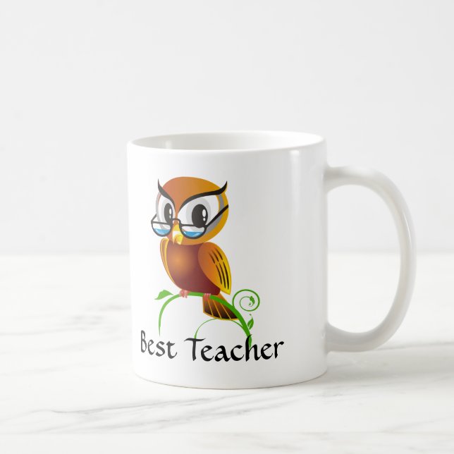 Taza De Café Mejor Profesor de Wise Owl (Derecha)