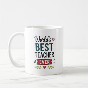 Taza De Café Mejor Profesor del Mundo Personalizado