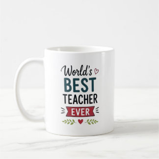 Taza De Café Mejor Profesor del Mundo Personalizado