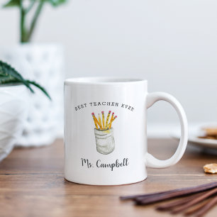 Taza De Café Mejor Profesor Personalizado