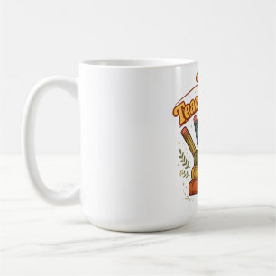 Taza De Café Mejor Profesor Retro Diseño de Maestra de Manzana