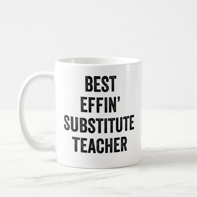 Taza De Café Mejor profesor sustituto (Izquierda)