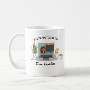 Taza De Café Mejor profesor virtual de la historia  Aprendizaje