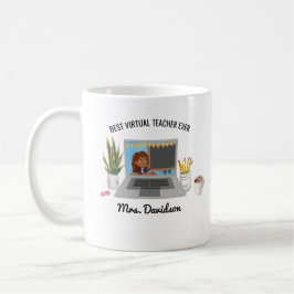Taza De Café Mejor profesor virtual de todos | Aprendizaje a di