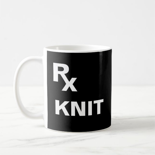 Taza De Café Mejor Receta - "RX KNIT" - HILO DE MANUALIDADES (Izquierda)