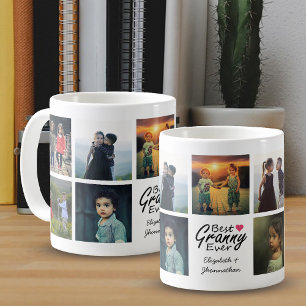 Taza De Café Mejor regalo de abuela Personalizado Collage de fo
