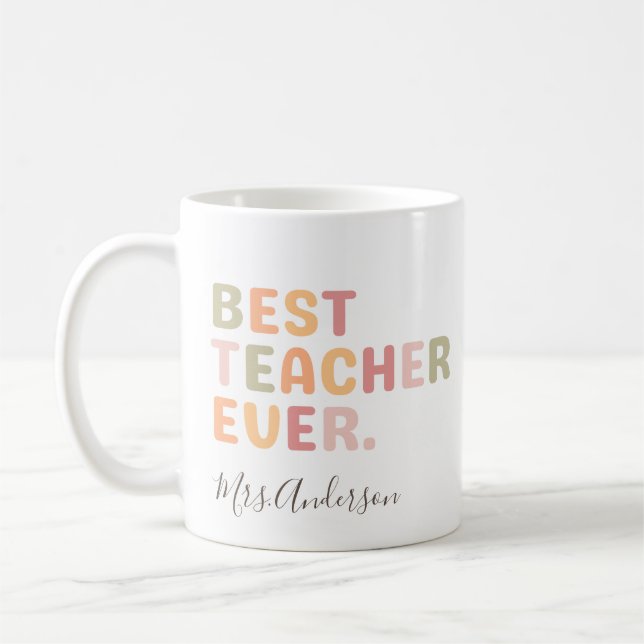 Taza De Café Mejor regalo de agradecimiento a los profesores de (Izquierda)