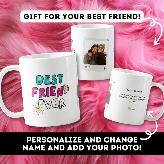 Taza De Café Mejor regalo de amigo para Bestie Photo Mug (Subido por el creador)