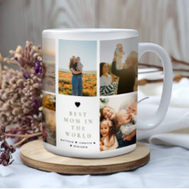 Taza De Café Mejor regalo de Collage de fotos para mamá