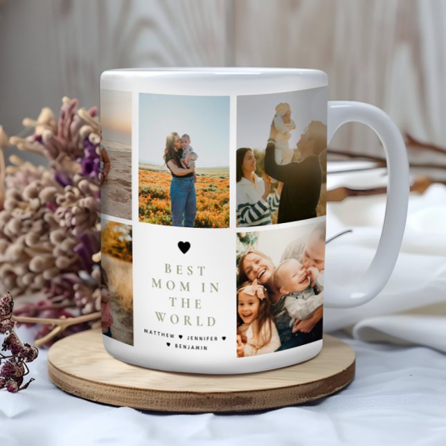 Taza De Café Mejor regalo de Collage de fotos para mamá (Subido por el creador)