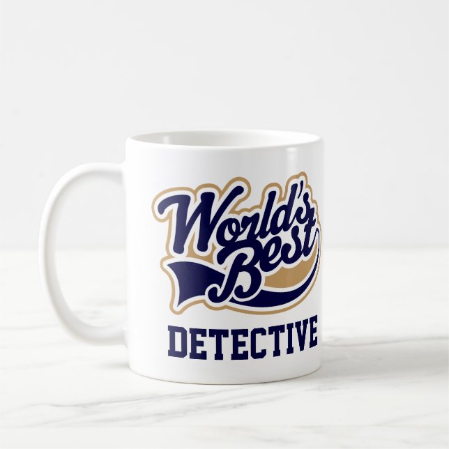 Taza De Café Mejor regalo de Detective Worlds (Izquierda)