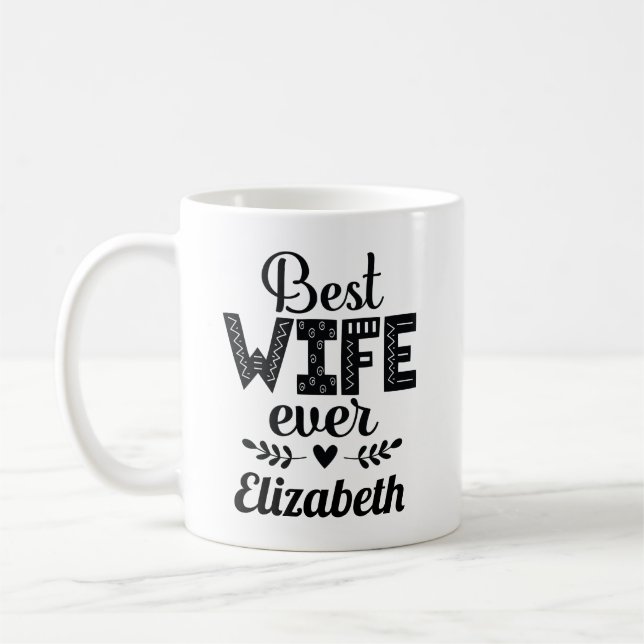 Taza De Café Mejor regalo de esposa para ella (Izquierda)
