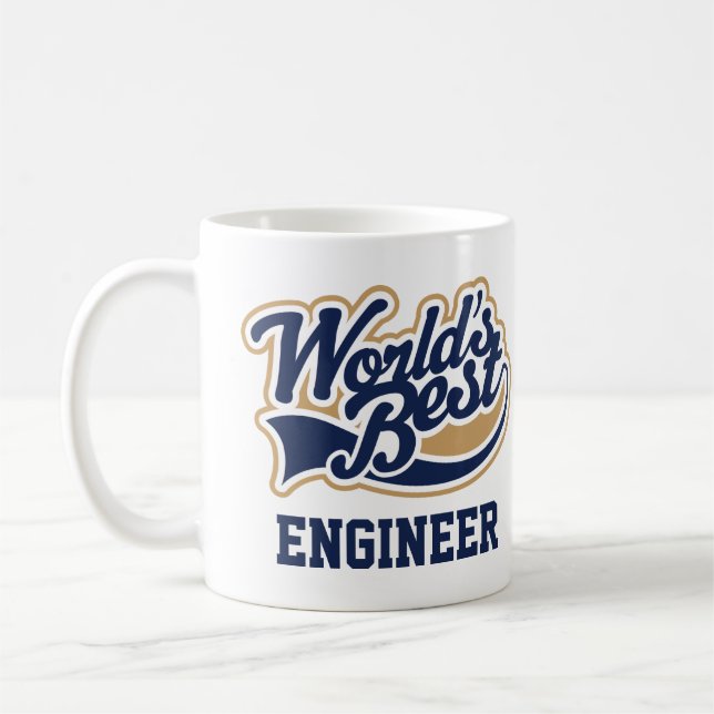 Taza De Café Mejor regalo de ingeniero del mundo (Izquierda)