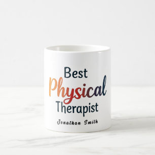 Taza De Café Mejor regalo de tipografía colorida para "Terapeut
