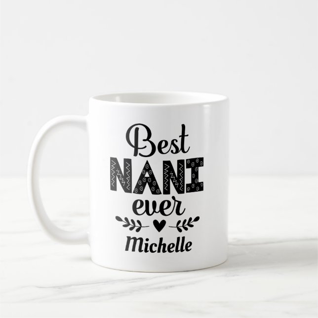 Taza De Café Mejor regalo Personalizado Nani para abuela (Izquierda)