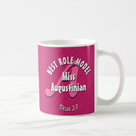 Taza De Café MEJOR ROL MODELO Personalizado Rosa Monograma