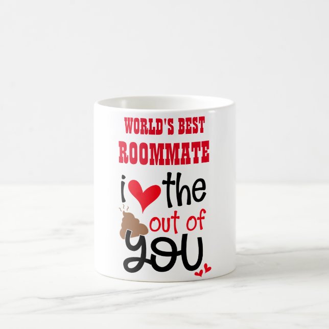 Taza De Café MEJOR ROOMMATE DEL MUNDO - Ama a los POO de ti MUG (Centro)