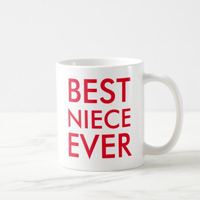 Taza De Café Mejor sobrina nunca Mug Moderno elegante simple (Derecha)