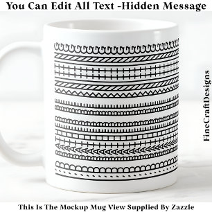 Taza De Café Mejor tejiendo Mensaje Oculto 089B Novedad