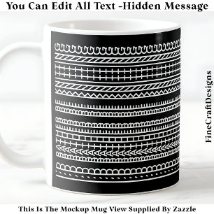 Taza De Café Mejor tejiendo Mensaje Oculto 089W Novedad