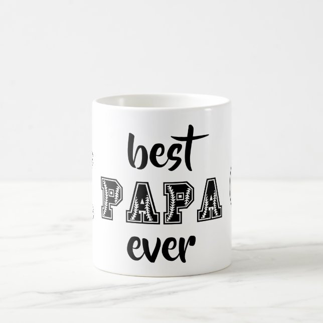 Taza De Café Mejor tema del béisbol personalizado del Papa nunc (Centro)