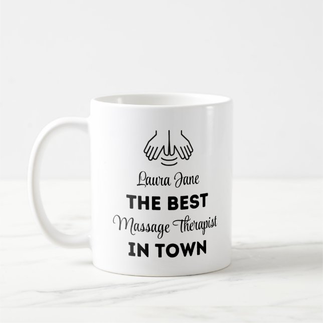 Taza De Café Mejor Terapia De Masajes De La Ciudad (Izquierda)
