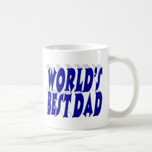 Taza De Café Mejor texto azul 3d para papá