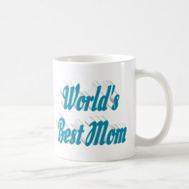 Taza De Café Mejor texto azul cielo de mamá
