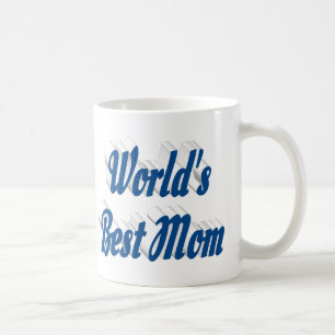 Taza De Café Mejor texto azul marino de mamá
