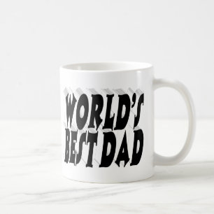 Taza De Café Mejor texto negro en 3d para papá