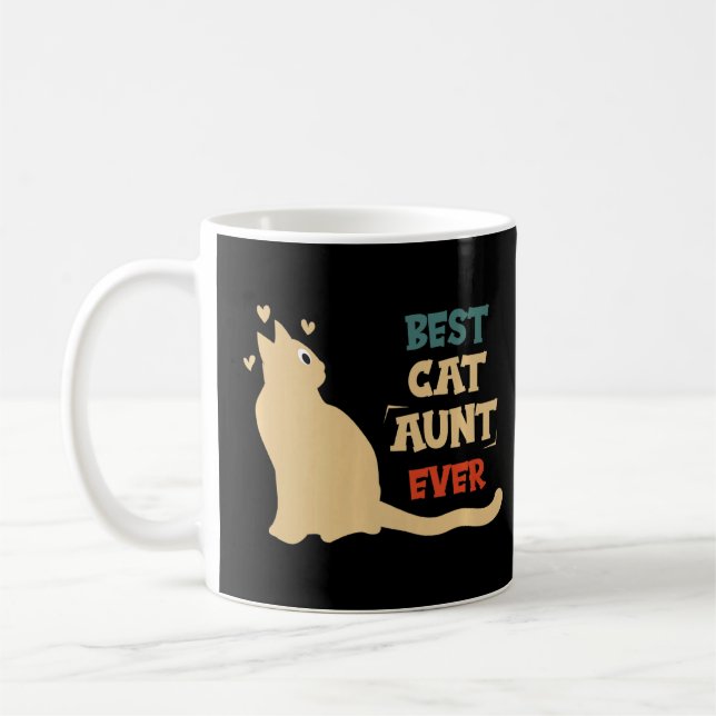 Taza De Café Mejor Tía De Gato Nunca (Izquierda)