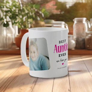 Taza De Café Mejor TÍA del Mundo 2 Foto Regalo Bonito