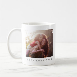 Taza De Café Mejor tía del mundo regalo personalizado con foto