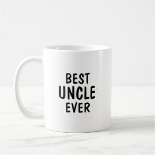 Taza De Café Mejor tío jamás regalo de tipografía minimalista