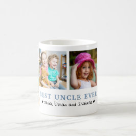 Taza De Café Mejor Tío Personalizado Del Collage de fotos 4