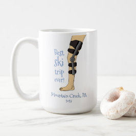 Taza De Café Mejor viaje de esquí hasta la rodilla divertida