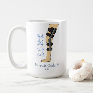 Taza De Café Mejor viaje de esquí hasta la rodilla divertida
