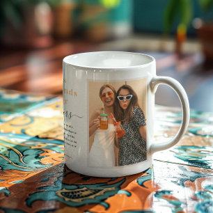 Taza De Café Mejores Amigas Hermanas del Alma   Moderno 2 Fotos