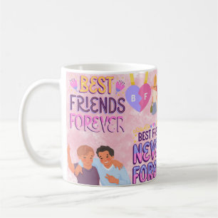 Taza De Café Mejores Amigas Para Siempre. Celebración de Amista