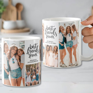 Taza De Café Mejores Amigas por Siempre Colage de Fotos