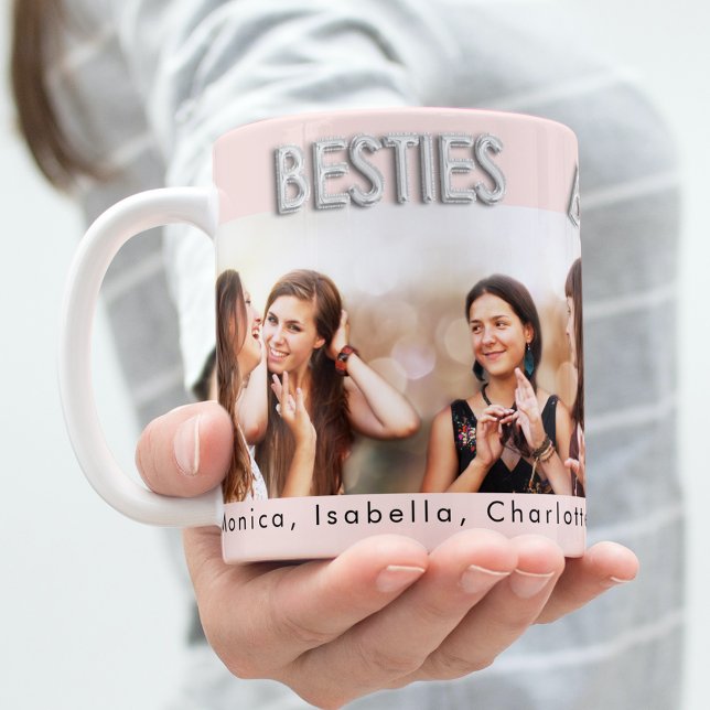 Taza De Café Mejores amigos foto de bestias de plata rosa (Subido por el creador)