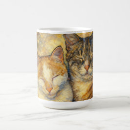Taza De Café Mejores amigos gatos inspirados en Klimt