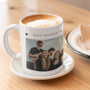 Taza De Café Mejores amigos para siempre BFF 2 foto personaliza