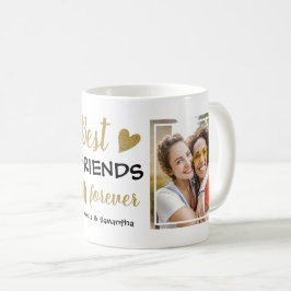 Taza De Café Mejores Amigos Para Siempre BFF 2 Fotografía Negro