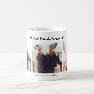 Taza De Café Mejores Amigos para Siempre Foto Multi Foto Blanca