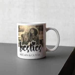 Taza De Café Mejores Amigos Personalizados - Minimalista Modern