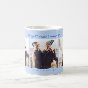 Taza De Café Mejores Amigos Por Siempre Foto Multi Foto Azul Hi
