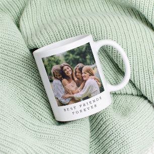 Taza De Café Mejores Amigos Por Siempre Foto Personalizada
