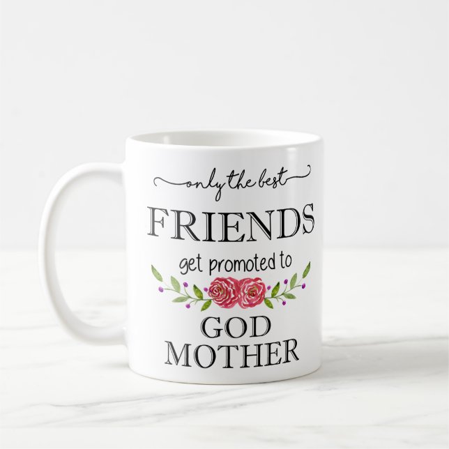 Taza De Café Mejores amigos promovidos a la madre de dios (Izquierda)